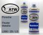 Preview: Porsche, Pewter Metallic, L956 / Z8 / U3: 400ml Sprühdose + 400ml Klarlack - Set, von ATW Autoteile West.